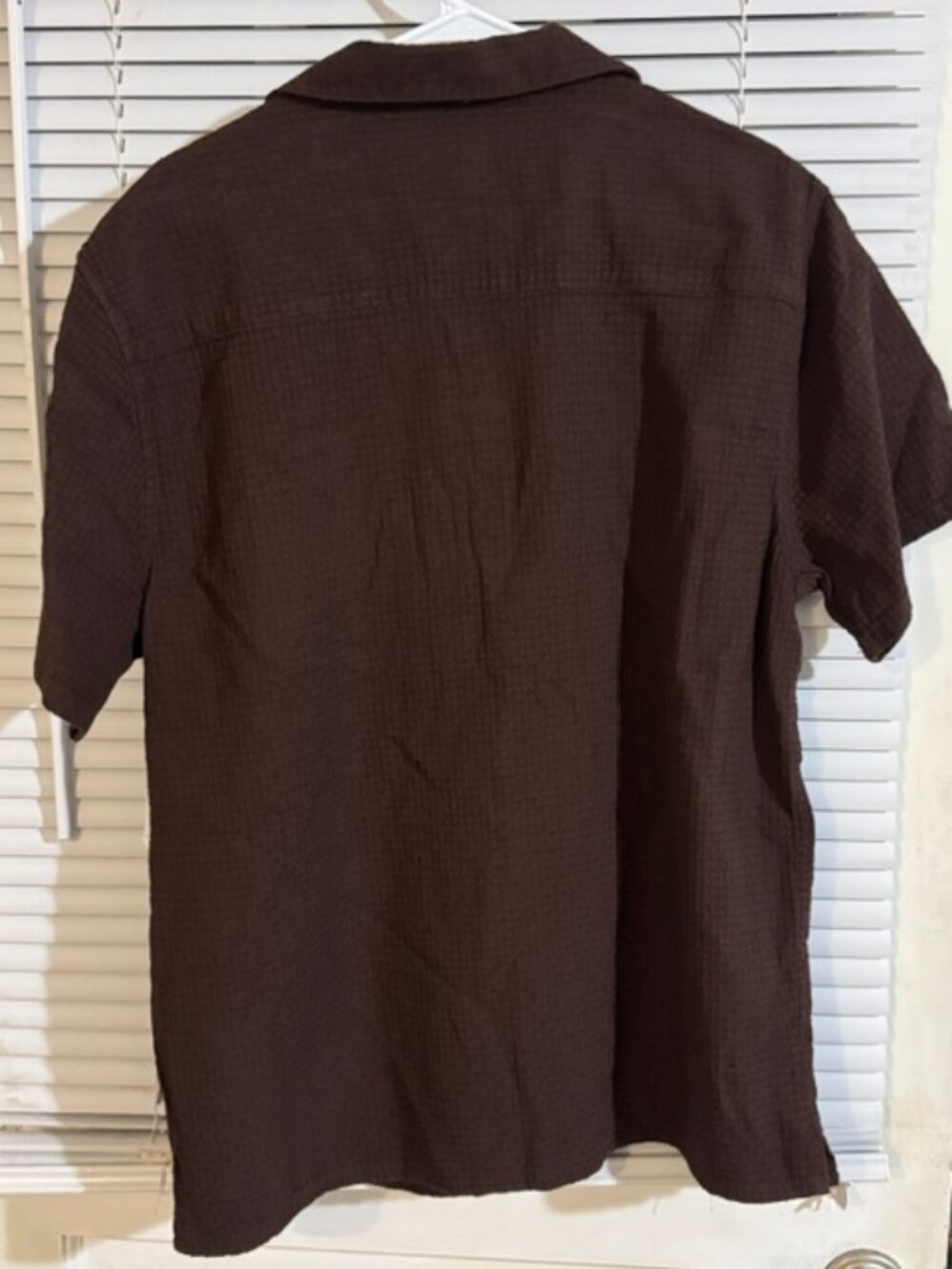 Aeropostale Brown Waffle‑Weave Shirt – Men’s Large - Picture 4 of 6